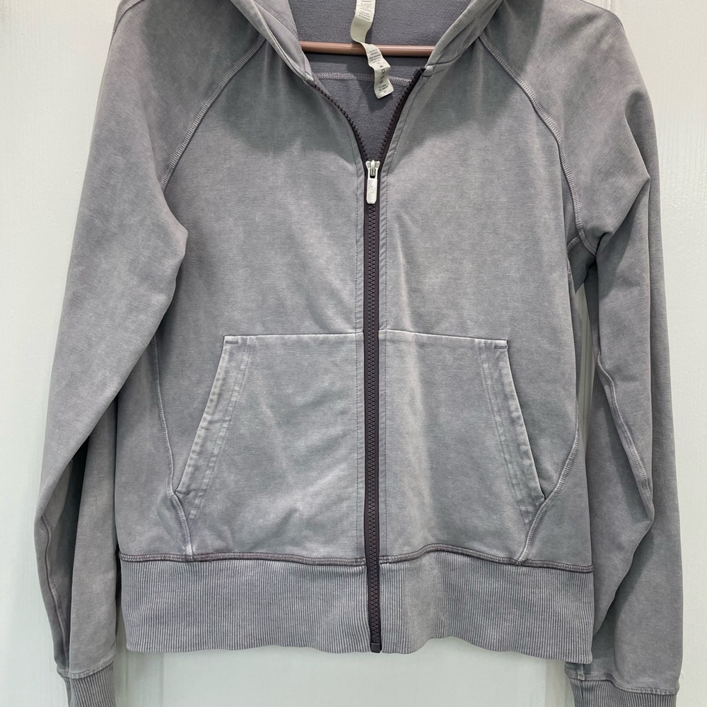 Lululemon Athletica Heather Gray Wash Zip-Up Jacket